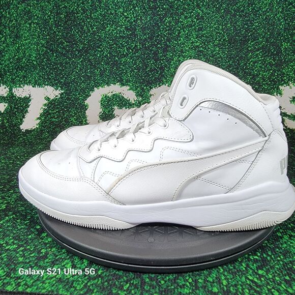 Puma Mens Sz 10.5 Rb Playoff Lace Up Mens Sneakers Shoes Casual White main image 9